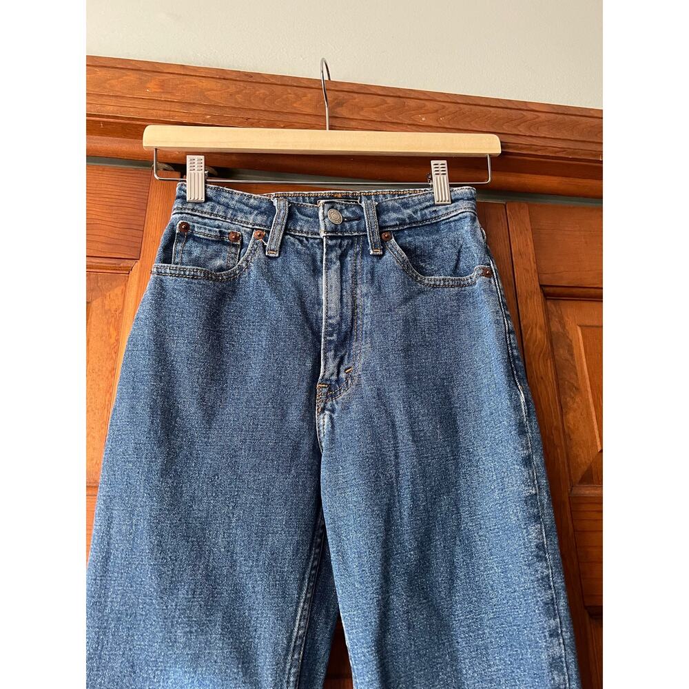 Abercrombie & Fitch Women's Zoe Natural Rise Ankle Straight Jeans Blue Size 24 - Picture 3 of 10